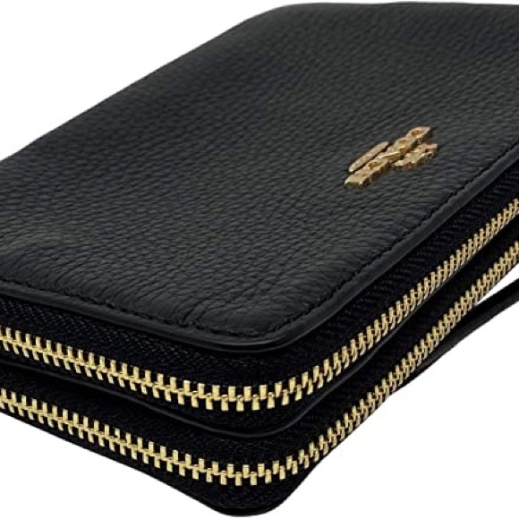 Coach Pebbled Leather Double Corner Zip Wristlet - Picture 2 of 3